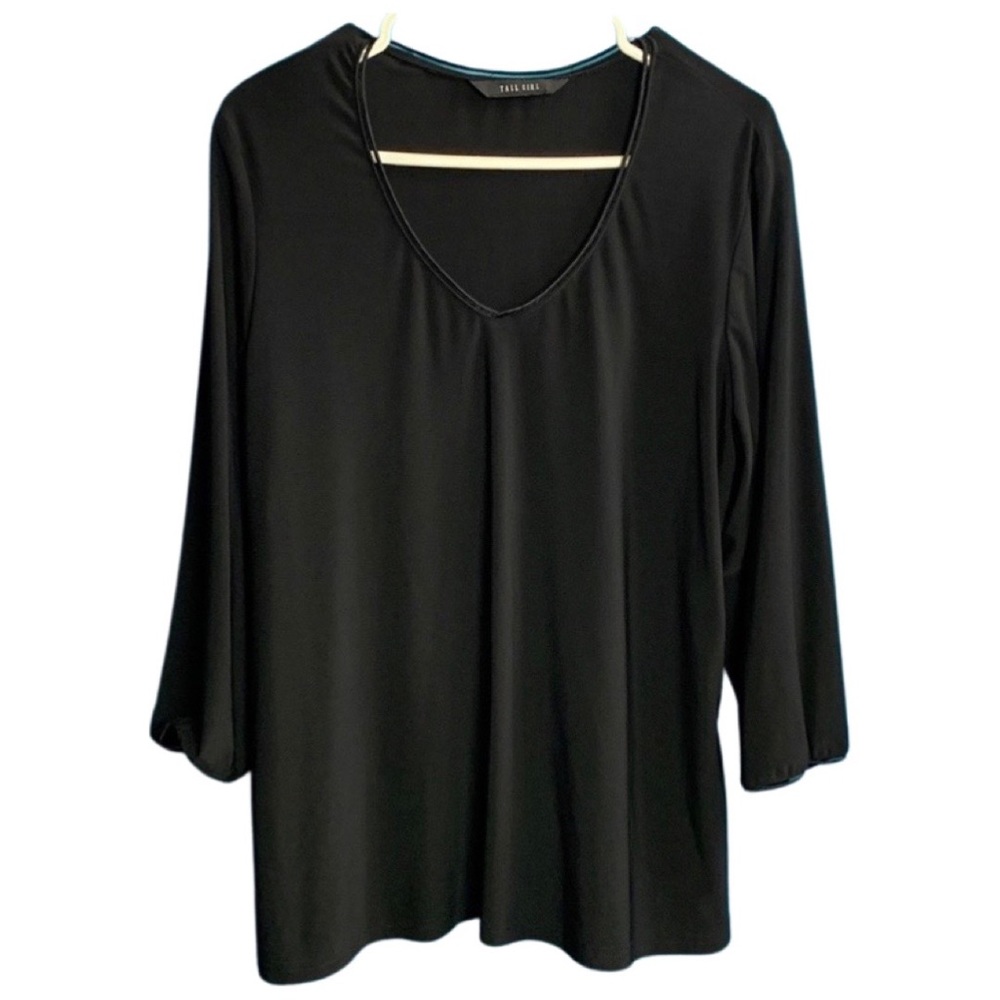 TALL GIRL Black Stretch Top (XL)